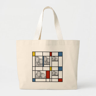 Bolsa Tote Grande Piet Mondrian inspirou o saco do modelo da foto