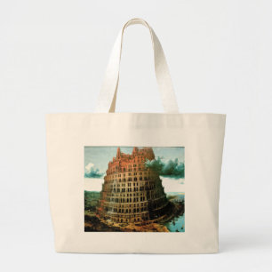 Bolsa Tote Grande Pieter Bruegel é a torre "Pequena" de Babel