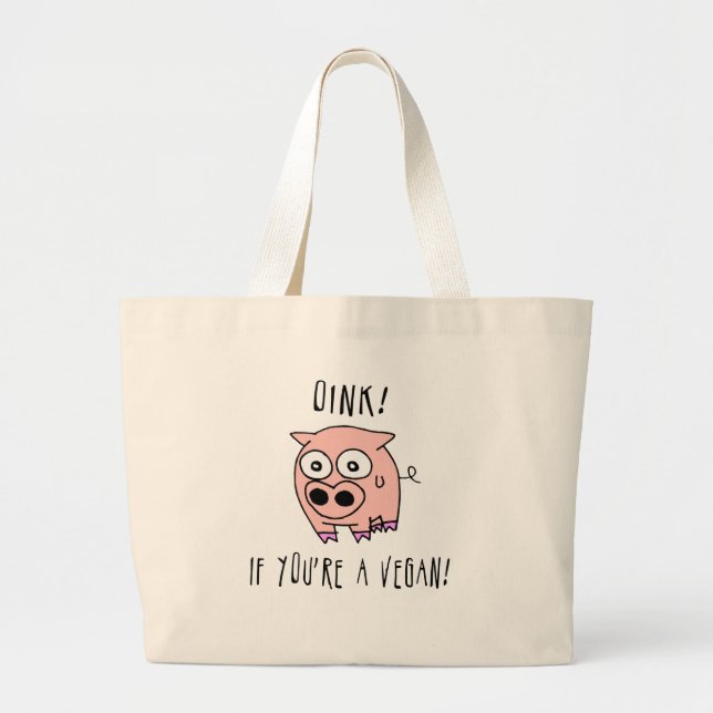 Bolsa Tote Grande Pig Vegan (Frente)