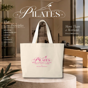 Bolsa Tote Grande Pilates de Luxo Os Princípios Básicos Rosa