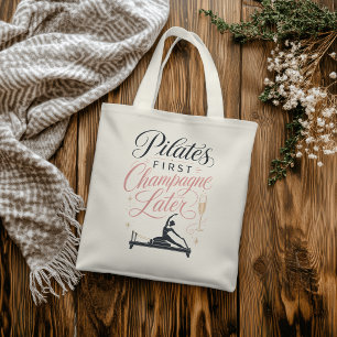 Bolsa Tote Grande Pilates Primeiro Champanhe Depois - Elegante Doura