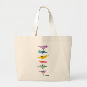Bolsa Tote Grande Pilha de aves