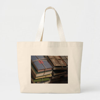 Bolsa Tote Grande Pilha de livro velho
