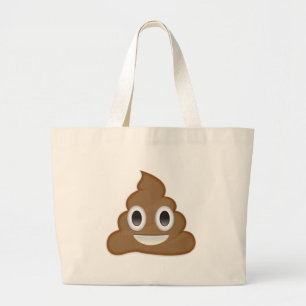 Bolsa Tote Grande Pilha de Poo Emoji