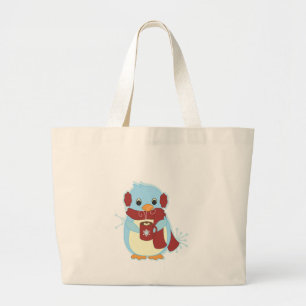 Bolsa Tote Grande Pinguim com cacau