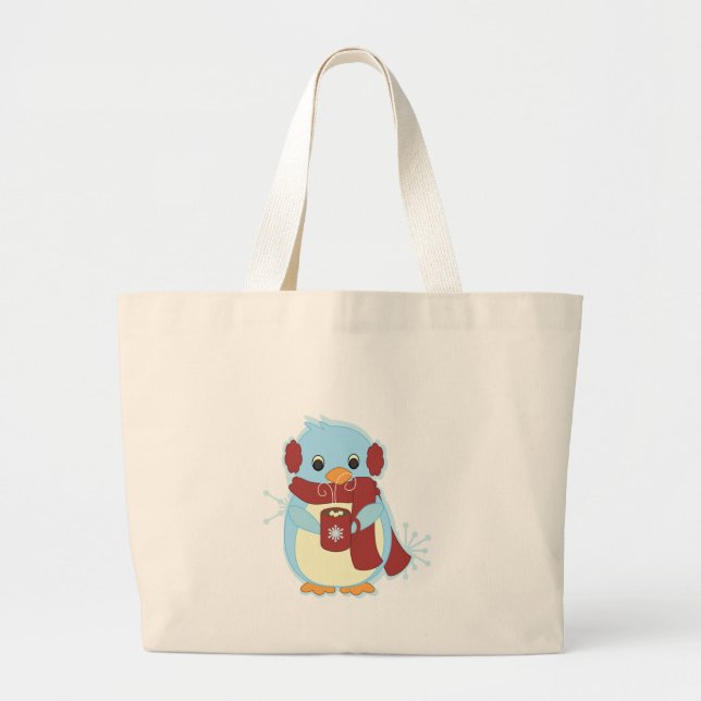 Bolsa Tote Grande Pinguim com cacau (Frente)