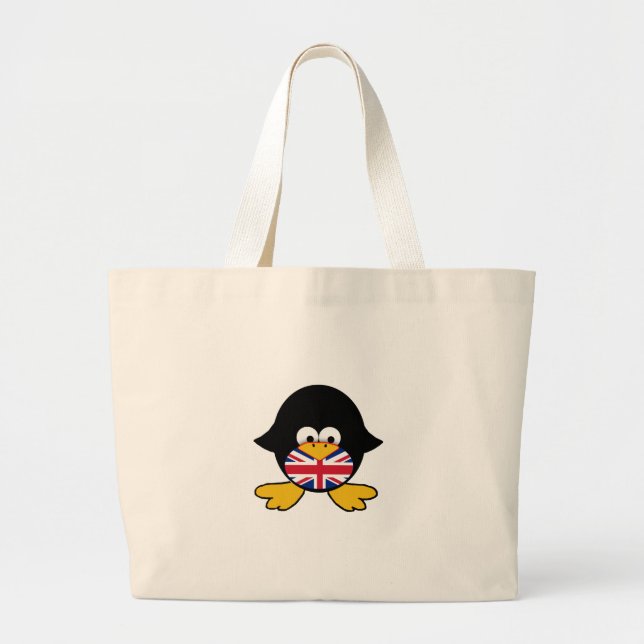 Bolsa Tote Grande Pinguim de Union Jack (Frente)
