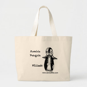 Bolsa Tote Grande Pinguim do zombi: Ffiiissh!