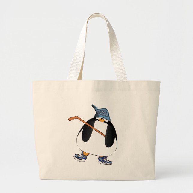 Bolsa Tote Grande Pinguim Hockey (Frente)