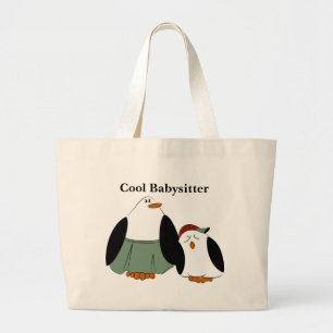 Bolsa Tote Grande Pinguins de Cartoon legal Babysitter