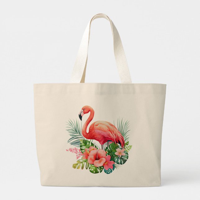 Bolsa Tote Grande Pink Flamingo   (Verso)