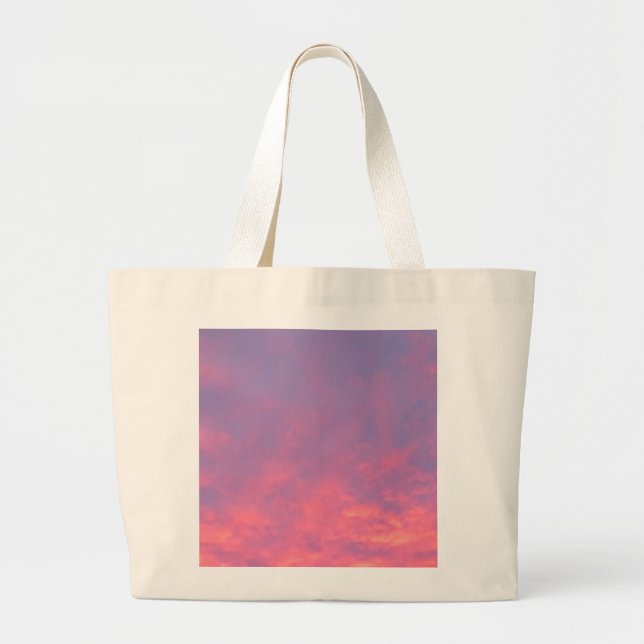 Bolsa Tote Grande Pink Sky Day Photography (Frente)