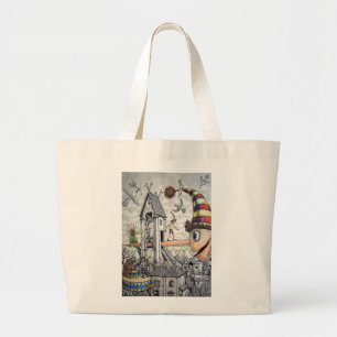 Bolsa Tote Grande Pinocchio engraçado