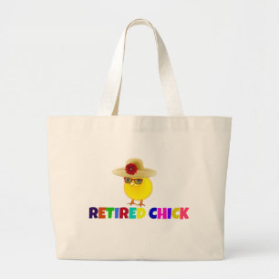 Bolsa Tote Grande Pintinho aposentado, design colorido