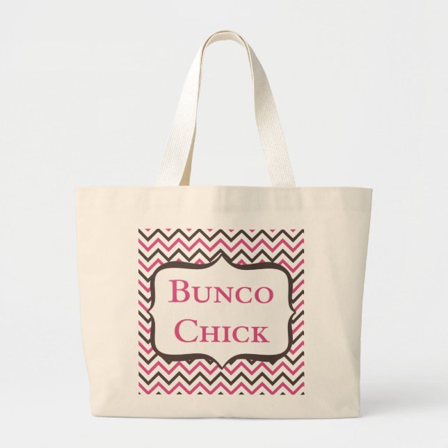 Bolsa Tote Grande Pintinho Bunco com Design Chevron (Frente)