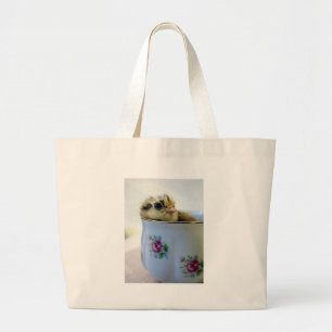 Bolsa Tote Grande Pintinho de ovos de Páscoa na Copa