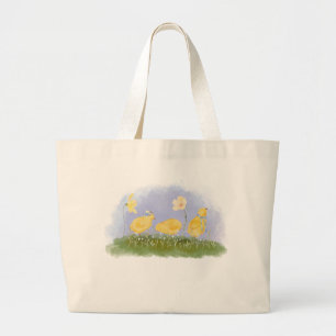 Bolsa Tote Grande Pintinhos Primavera coquetes e barra de ferramenta