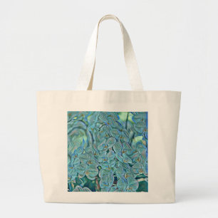 Bolsa Tote Grande Pintor de orquídeas púrpura azul