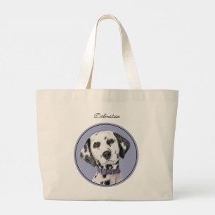 Bolsa Tote Grande Pintura Dalmática Feita Com Arte De Cachorro Origi