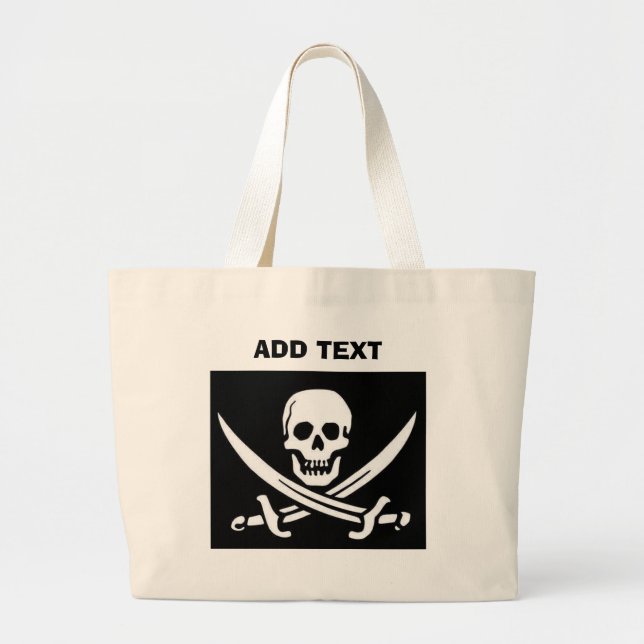Bolsa Tote Grande Pirate Skull and Swords (Frente)