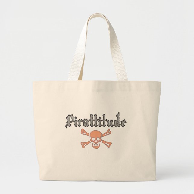 Bolsa Tote Grande Piratitude Blood Jolly Roger (Frente)