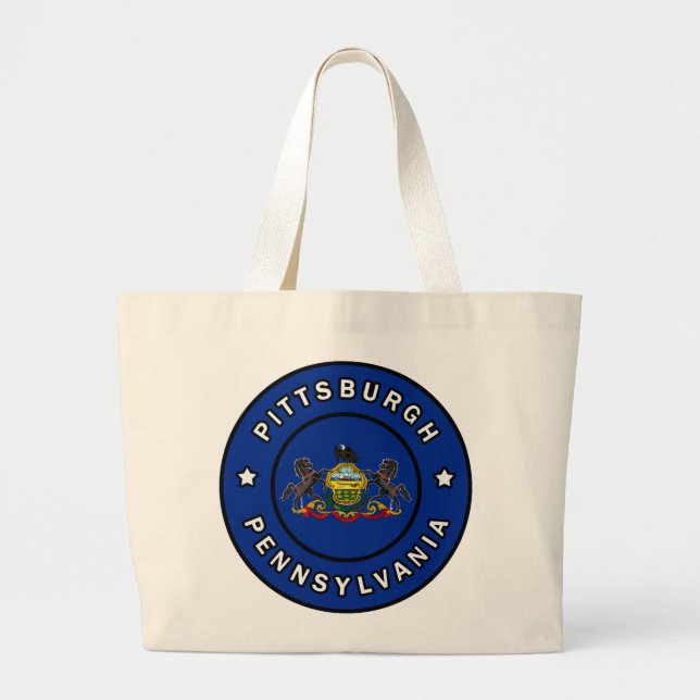 Bolsa Tote Grande Pittsburgh Pensilvânia (Frente)