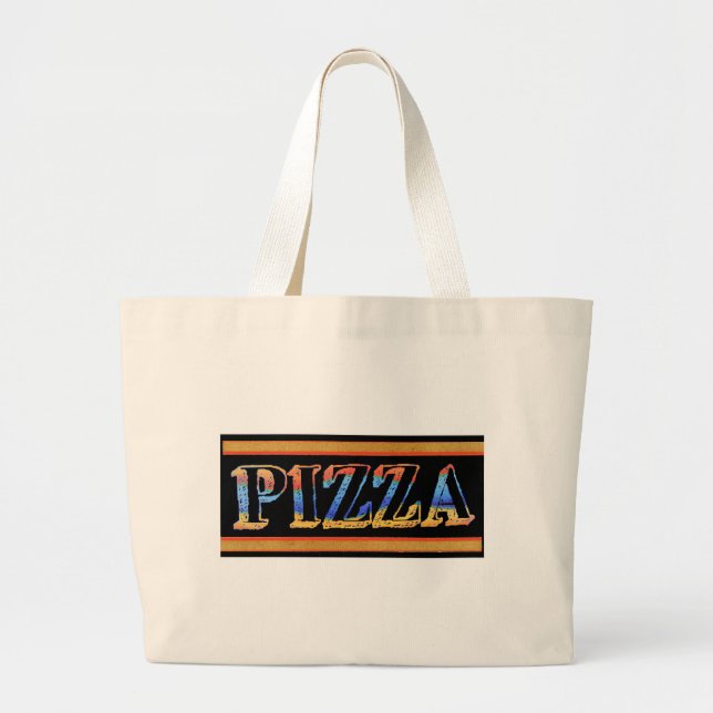 Bolsa Tote Grande Pizza Tote Bag (Frente)