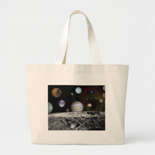Bolsa Tote Grande Planetas do sistema solar