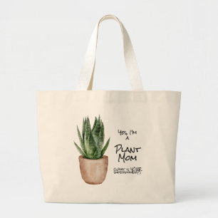 Bolsa Tote Grande Planta Mãe Superpotência Grande Saco de Toques