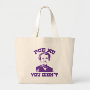 Bolsa Tote Grande Poe No Engraçado Classic Author Slogan