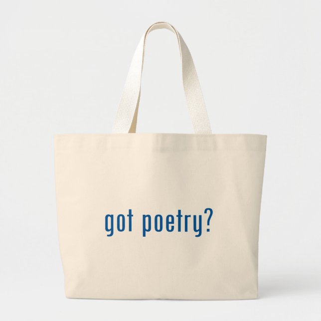 Bolsa Tote Grande poesia obtida? (Frente)