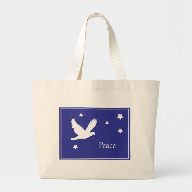 Bolsa Tote Grande pomba da paz (Frente)
