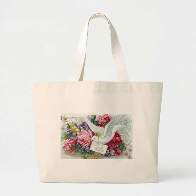Bolsa Tote Grande Pomba de Aniversário (Frente)