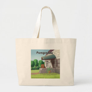 Bolsa Tote Grande Pomerânia em Granito (Romã) Divertido