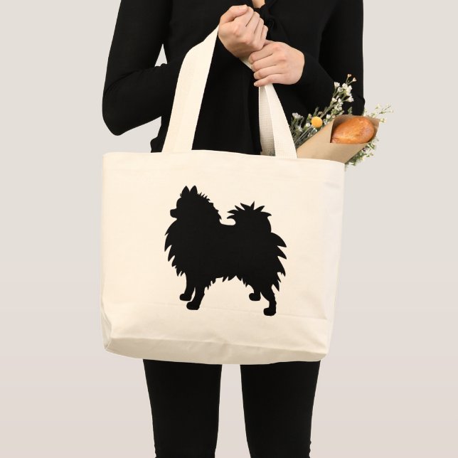 Bolsa Tote Grande Pomeranian (Frente (produto))