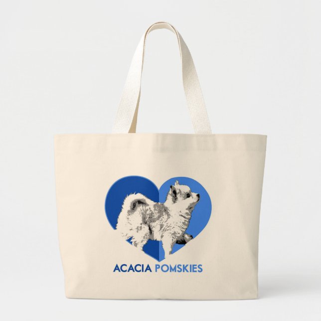 Bolsa Tote Grande Pomsky Tote Bag (Frente)