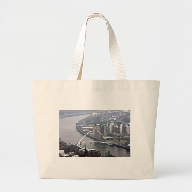 Bolsa Tote Grande Ponte do Milênio de Newcastle com Tyne (Frente)