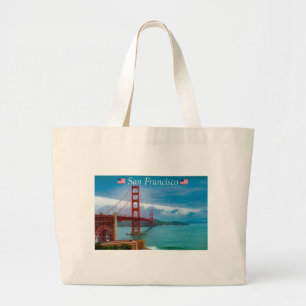 Bolsa Tote Grande Ponte ouro Portão San Francisco
