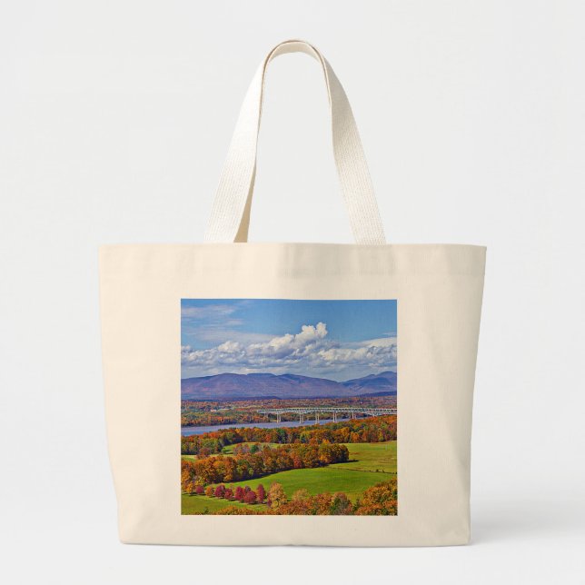 Bolsa Tote Grande Ponte Rhinecliff no outono (Frente)