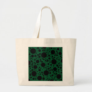 Bolsa Tote Grande Pontos de Bolhas Espaciais - Floresta