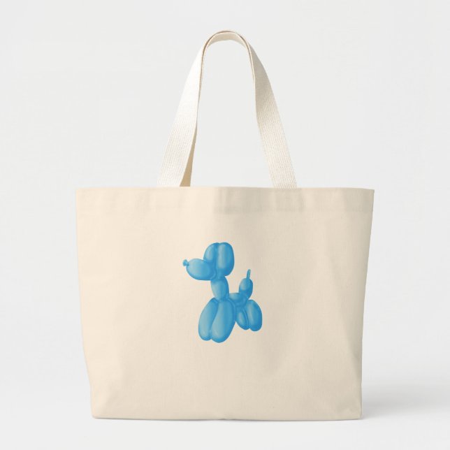 Bolsa Tote Grande Poodle azul (Frente)