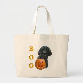 Bolsa Tote Grande Poodle (Revestido Preto) Boo