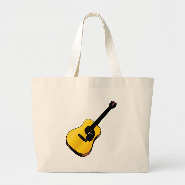 Bolsa Tote Grande Pop Art Guitar (Frente)