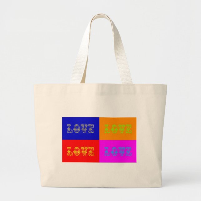 Bolsa Tote Grande Pop Art Love (Frente)