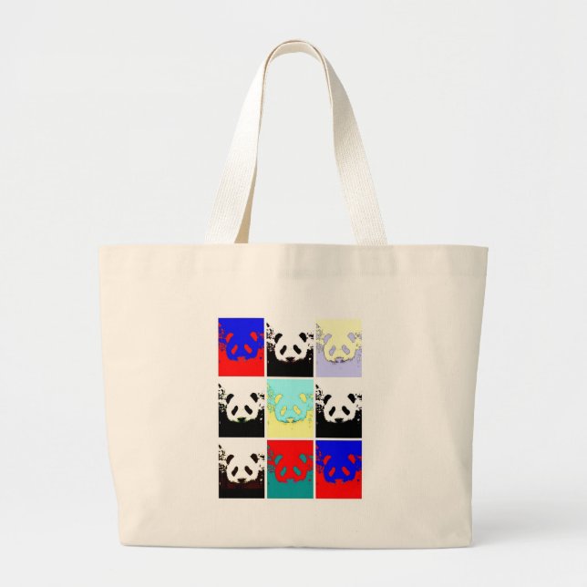 Bolsa Tote Grande Pop Art Panda (Frente)