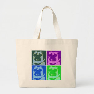 Bolsa Tote Grande Pop Art Pug