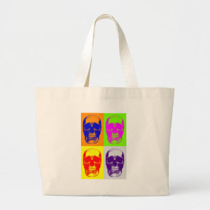 Bolsa Tote Grande Pop Art Skull