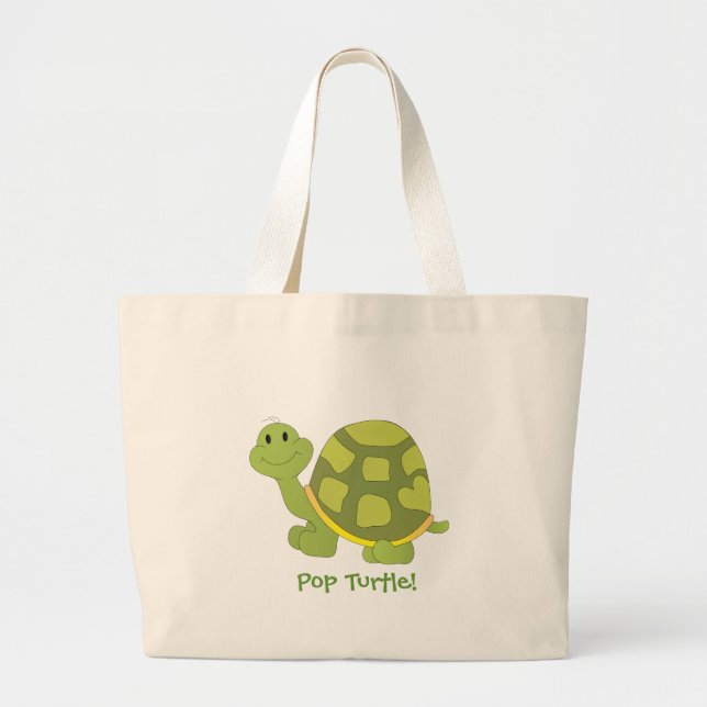 Bolsa Tote Grande Pop Turtle! (Frente)