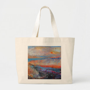 Bolsa Tote Grande Por do sol 2013 do pântano