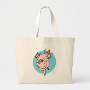 Bolsa Tote Grande Porco dançante